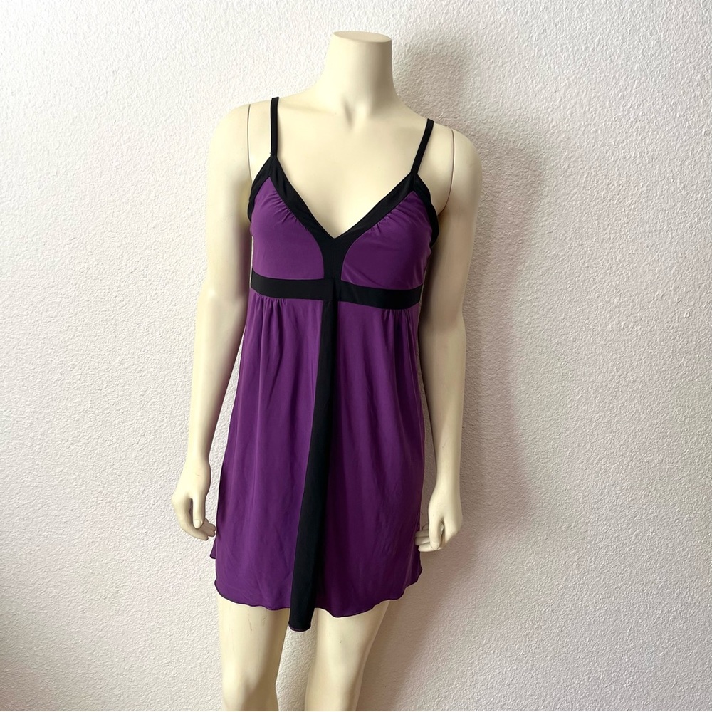 Y2K Purple and Black Nightgown Size S (4/5)